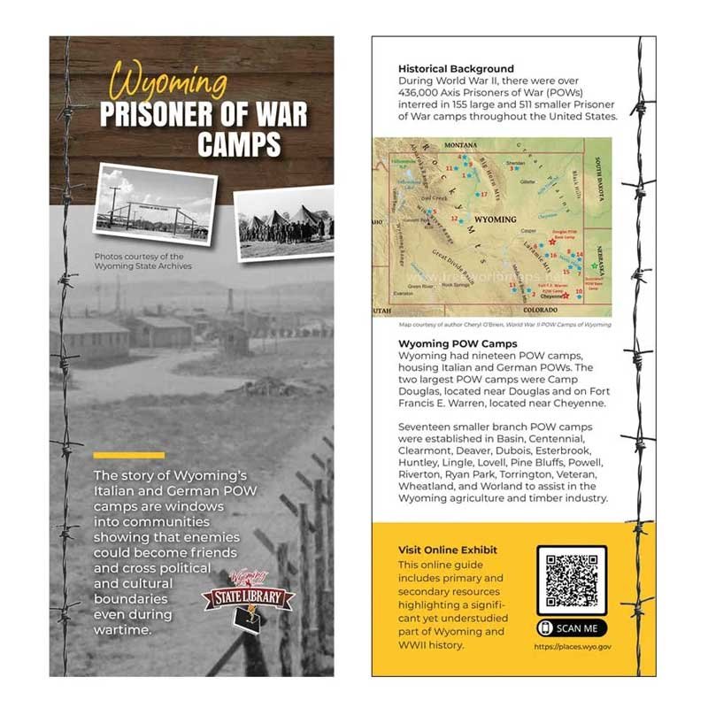 Wyoming POW Camps Rack Card Wyoming POW Camps Rack Card